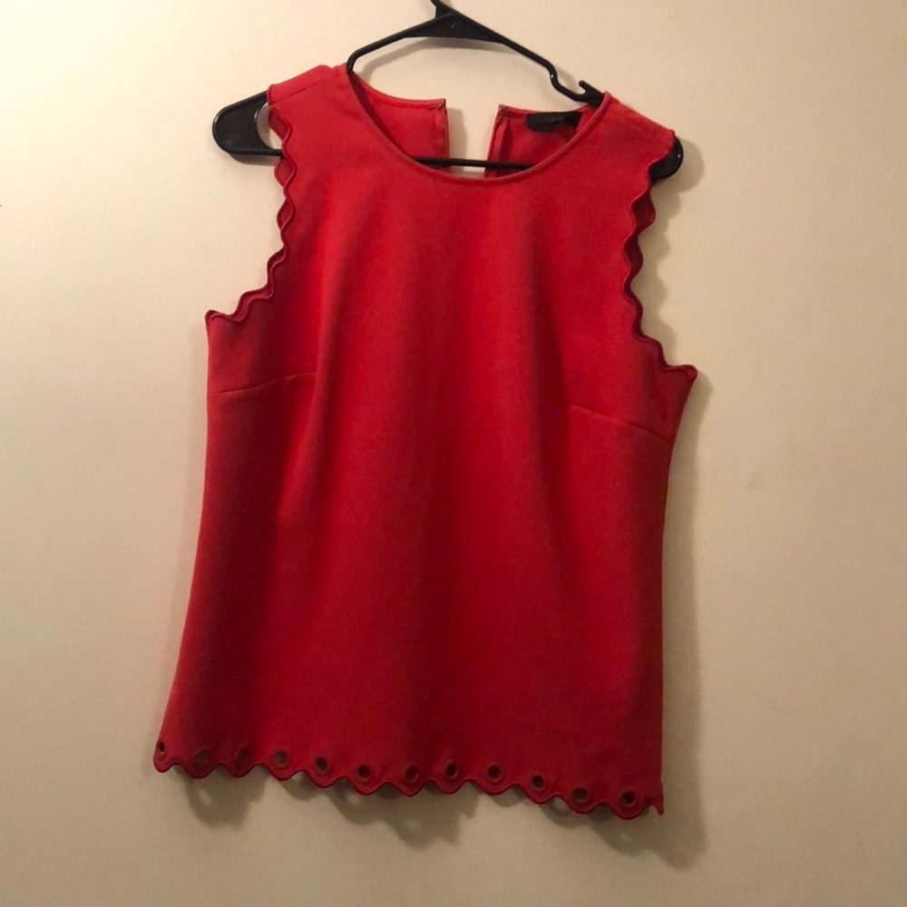 Red J.Crew tank shirt